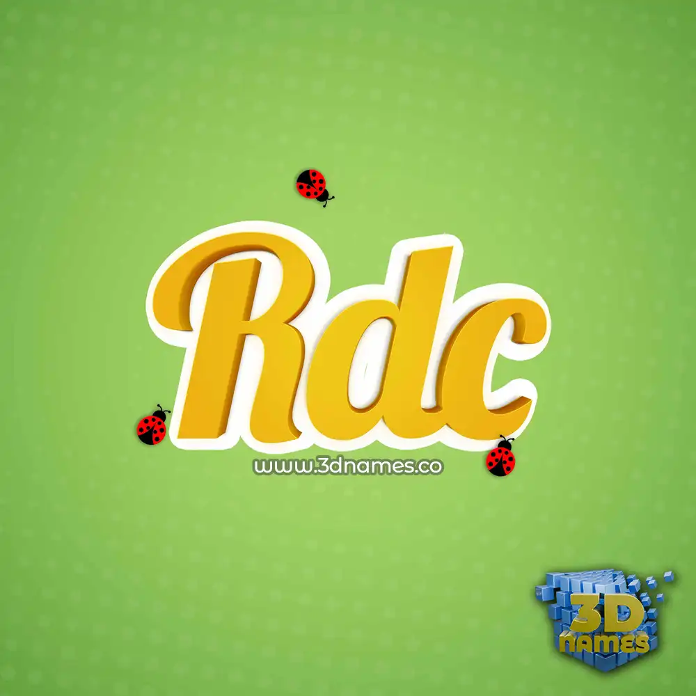 rdc in Ladybugs style - 3D name wallpaper