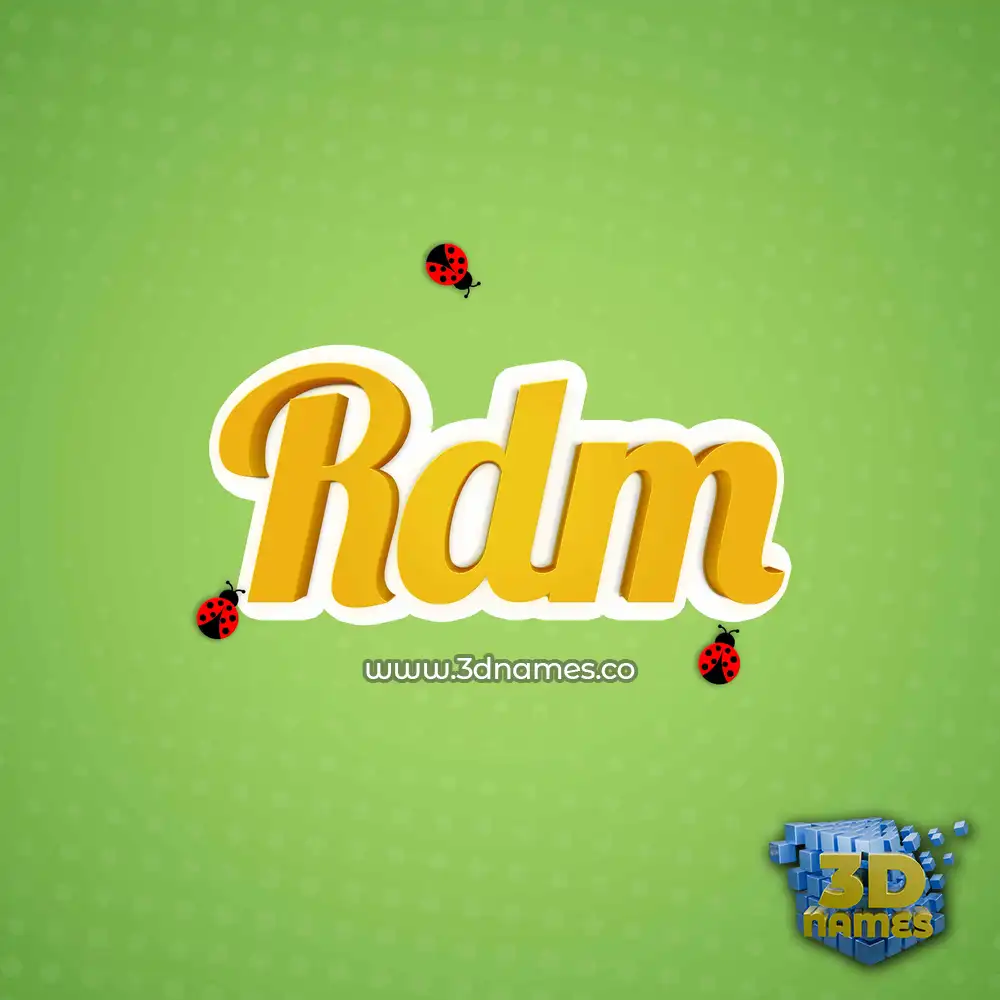 rdm in Ladybugs style - 3D name wallpaper