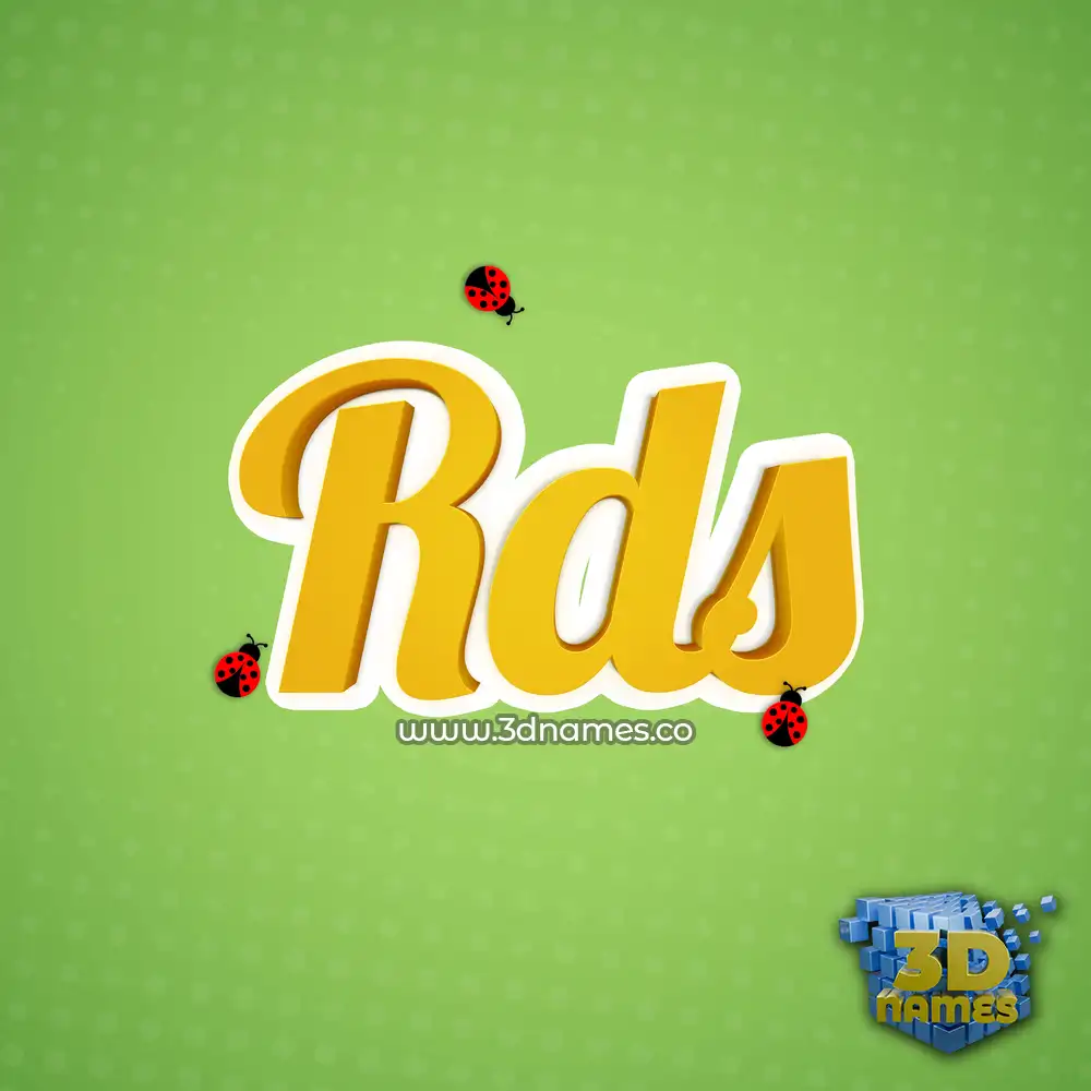 rds in Ladybugs style - 3D name wallpaper
