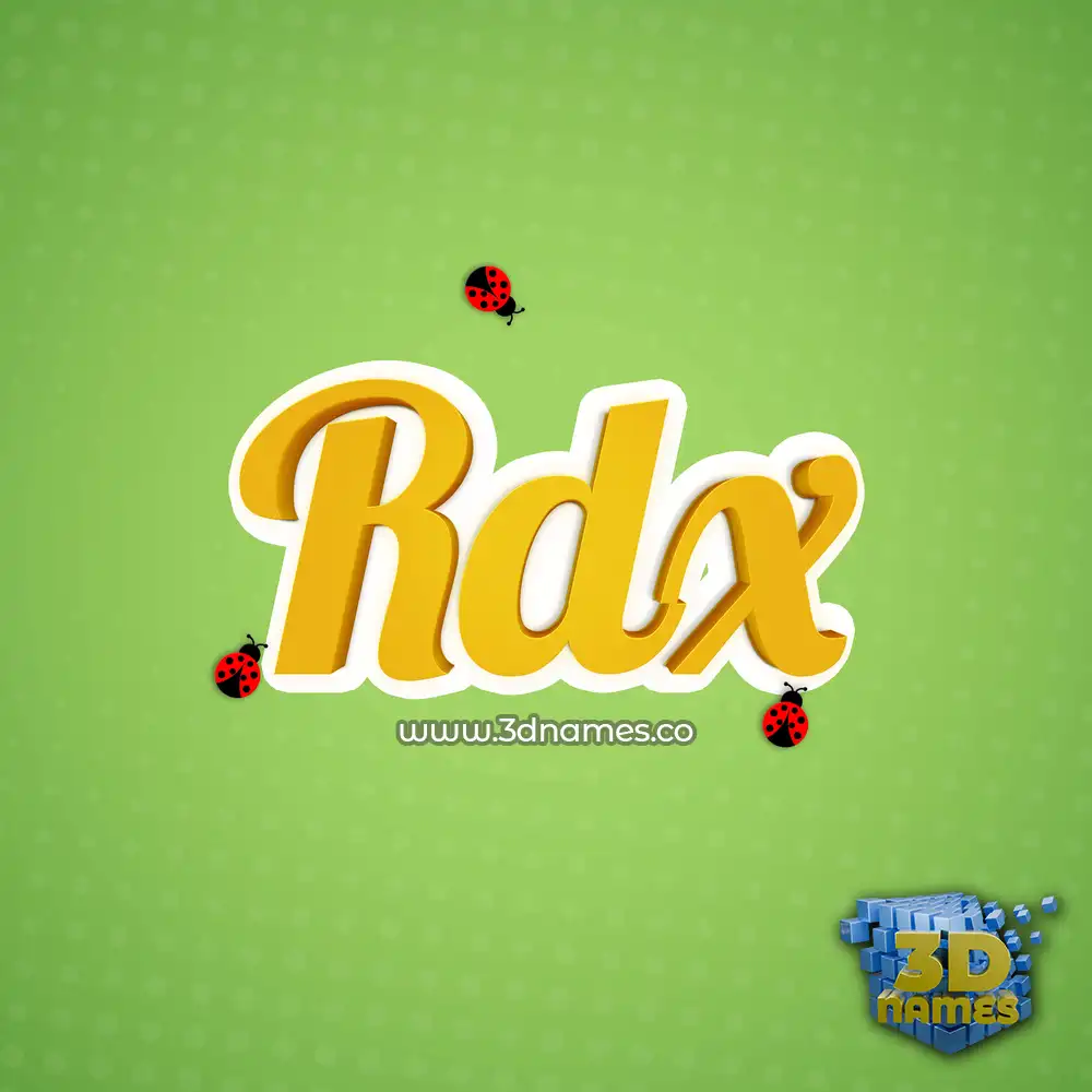 rdx in Ladybugs style - 3D name wallpaper