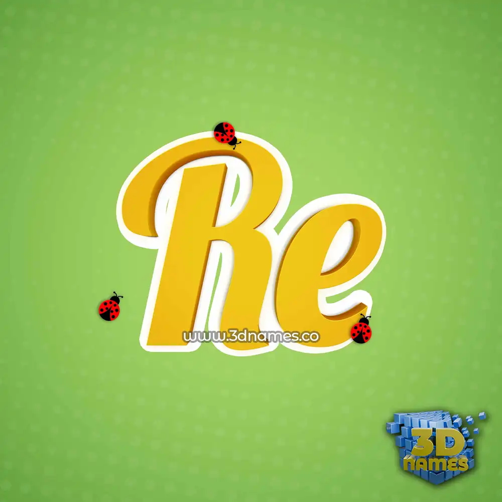re in Ladybugs style - 3D name wallpaper