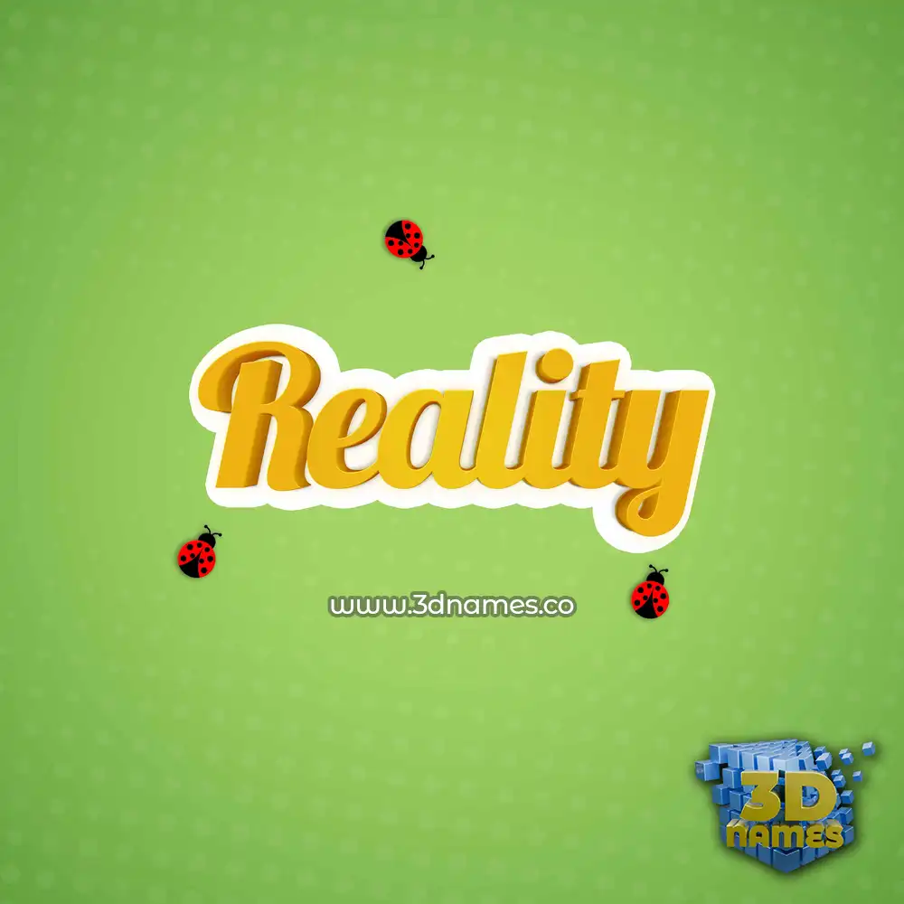 reality in Ladybugs style - 3D name wallpaper