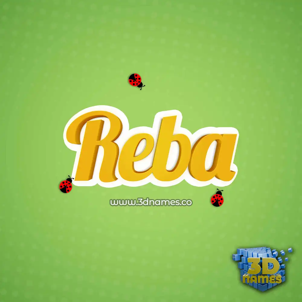 reba in Ladybugs style - 3D name wallpaper