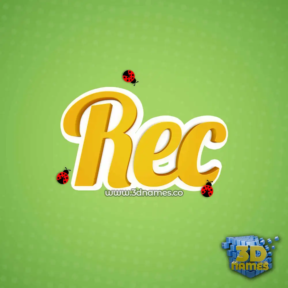rec in Ladybugs style - 3D name wallpaper