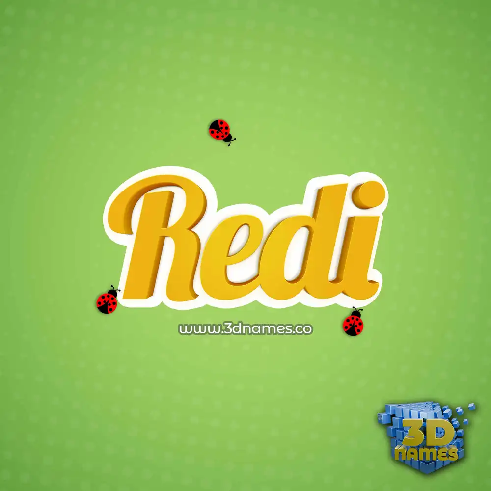 redi in Ladybugs style - 3D name wallpaper