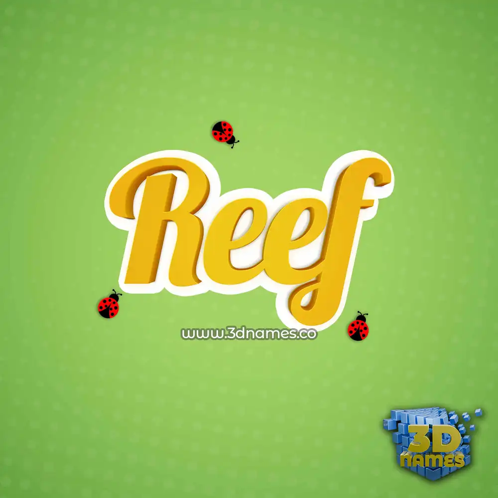 reef in Ladybugs style - 3D name wallpaper