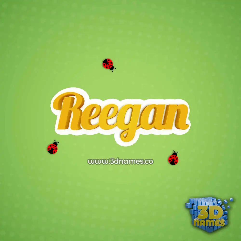 reegan in Ladybugs style - 3D name wallpaper