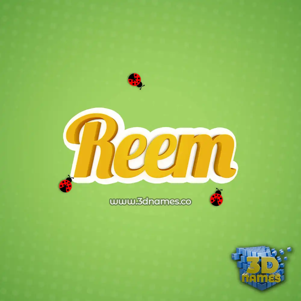 reem in Ladybugs style - 3D name wallpaper