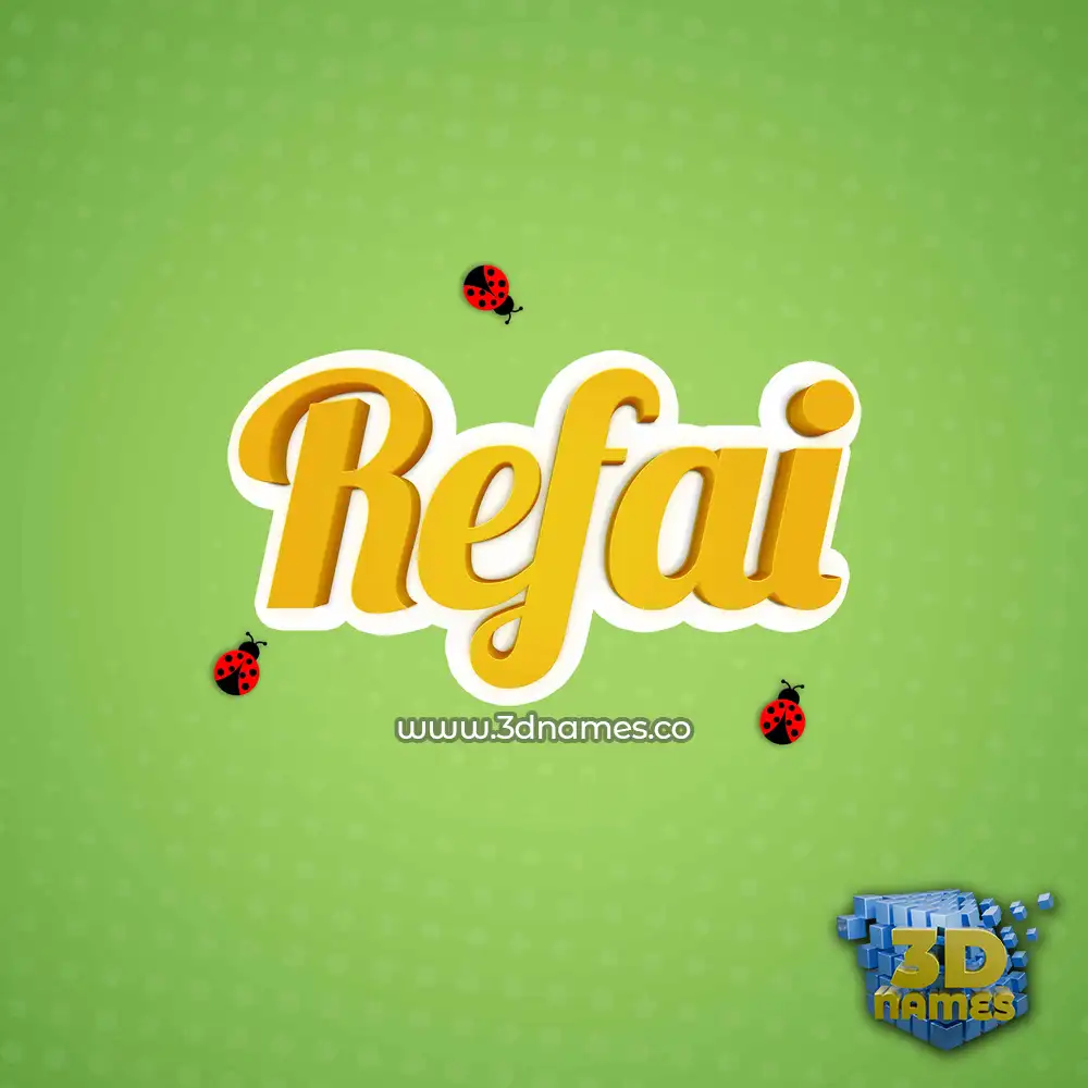 refai in Ladybugs style - 3D name wallpaper