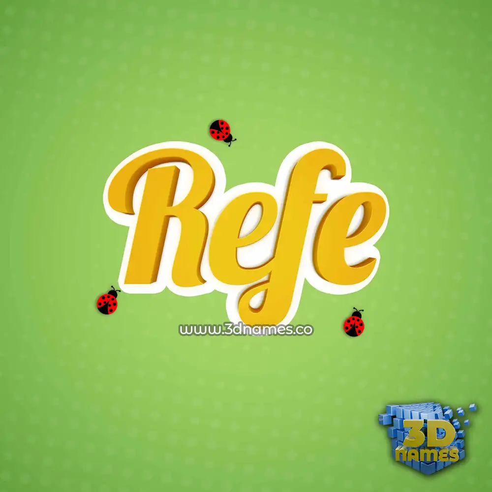 refe in Ladybugs style - 3D name wallpaper