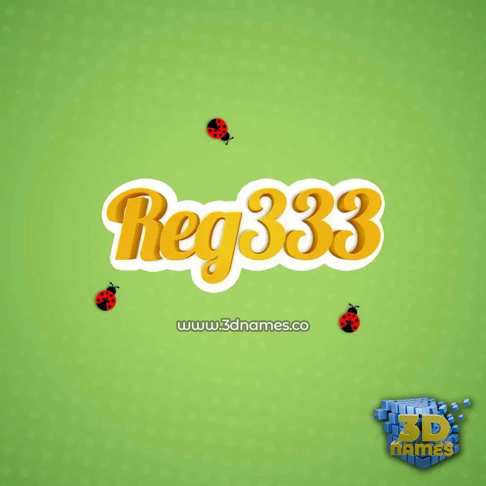 reg333 in Ladybugs style - 3D name wallpaper