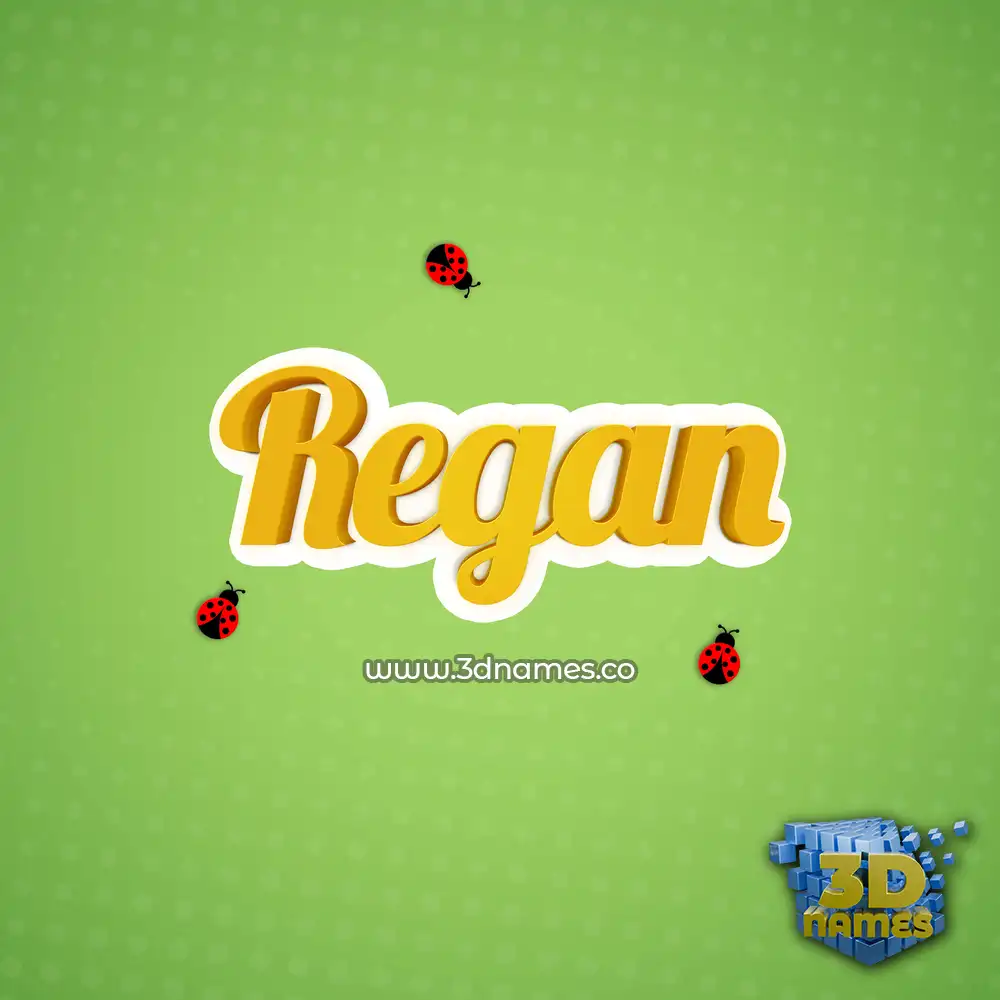 regan in Ladybugs style - 3D name wallpaper