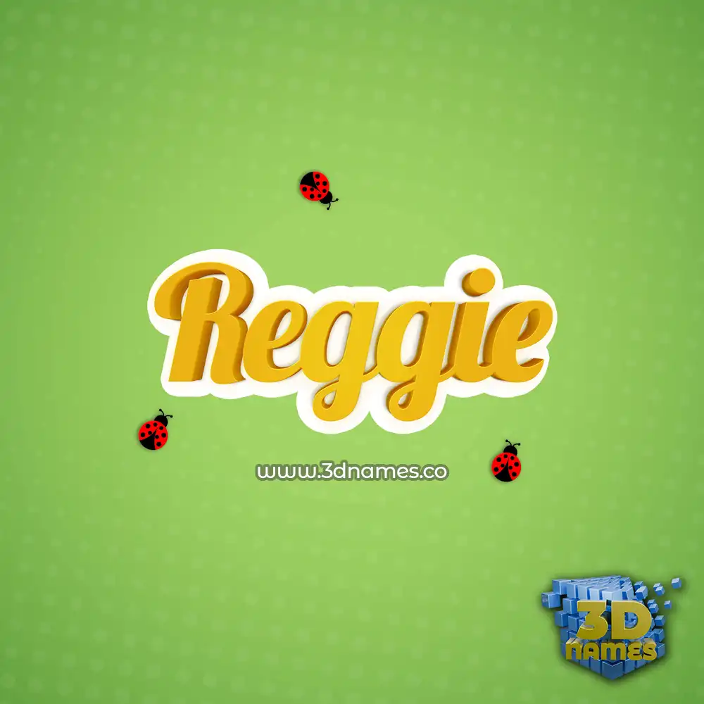 reggie in Ladybugs style - 3D name wallpaper