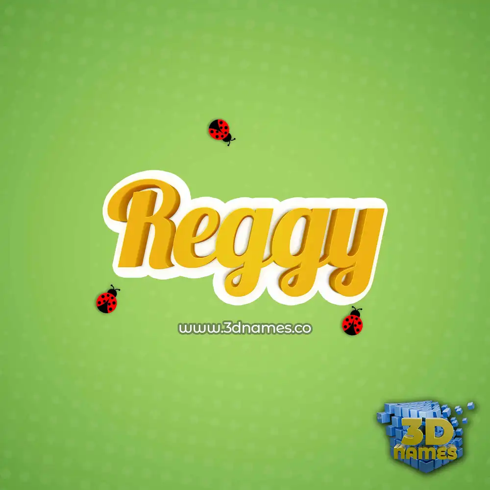 reggy in Ladybugs style - 3D name wallpaper