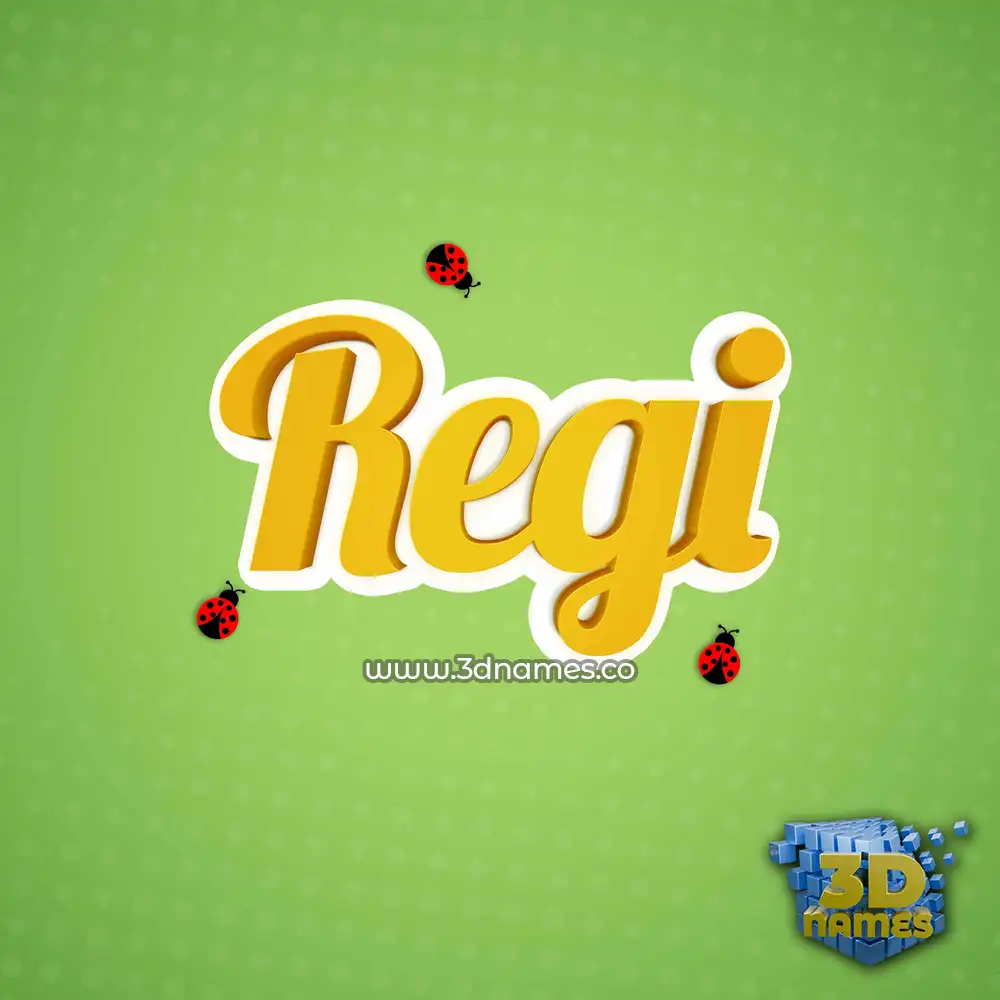 regi in Ladybugs style - 3D name wallpaper