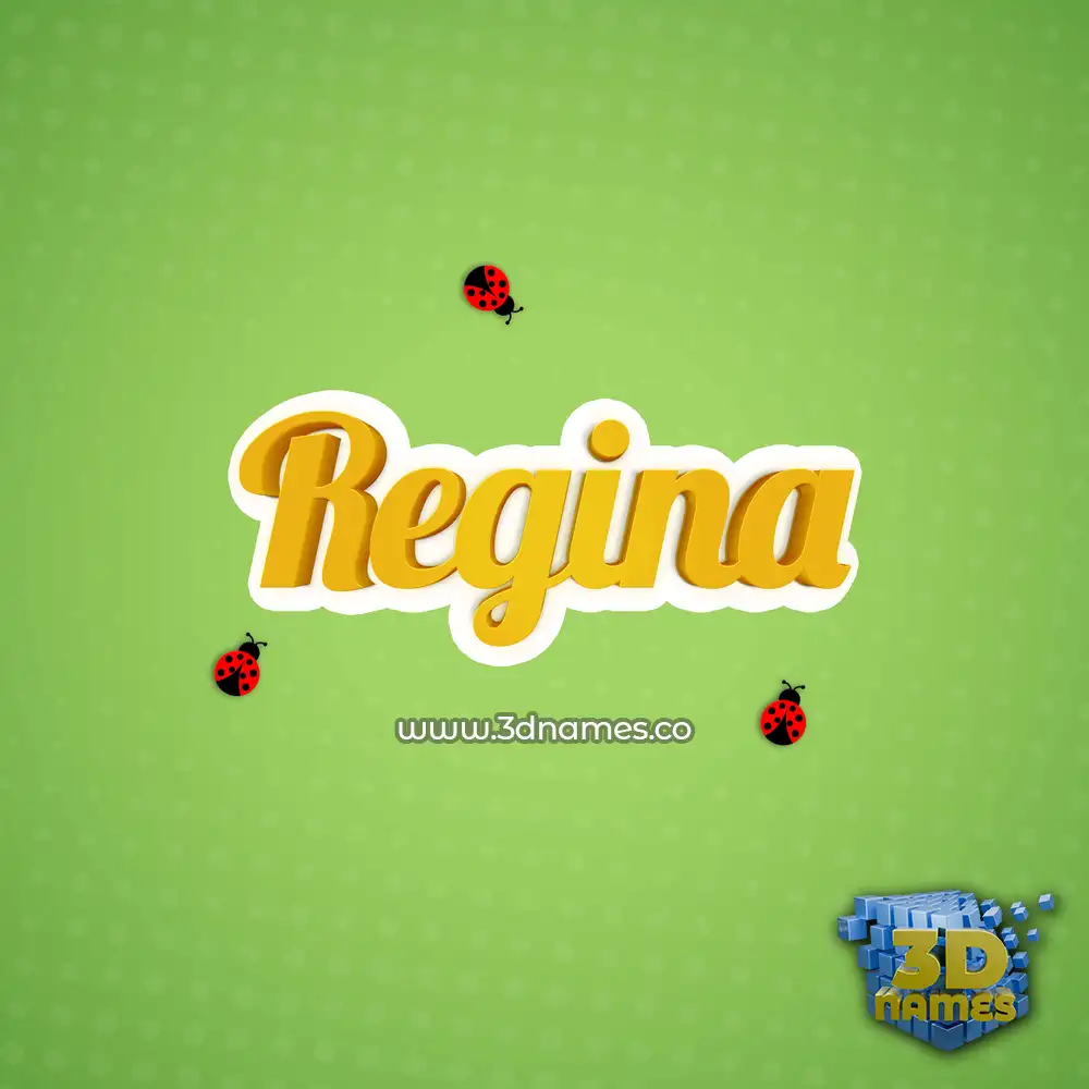 regina in Ladybugs style - 3D name wallpaper