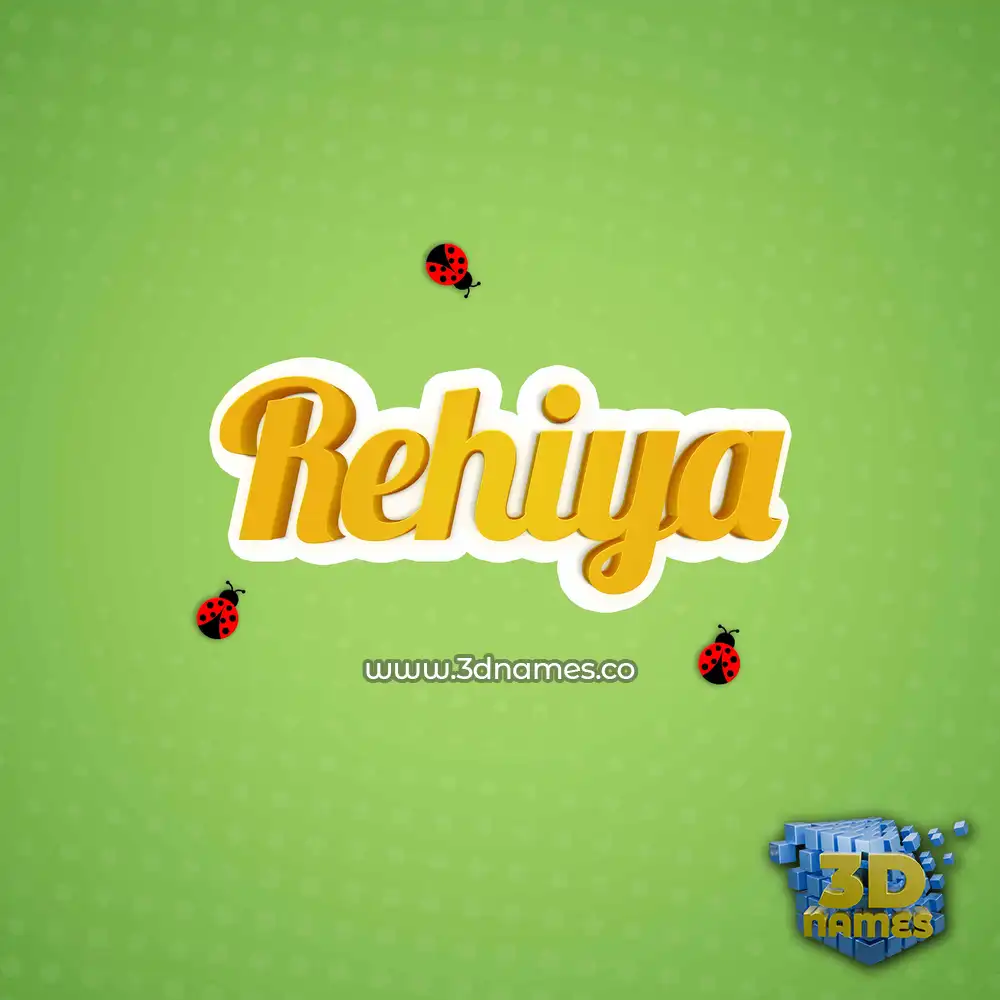 rehiya in Ladybugs style - 3D name wallpaper