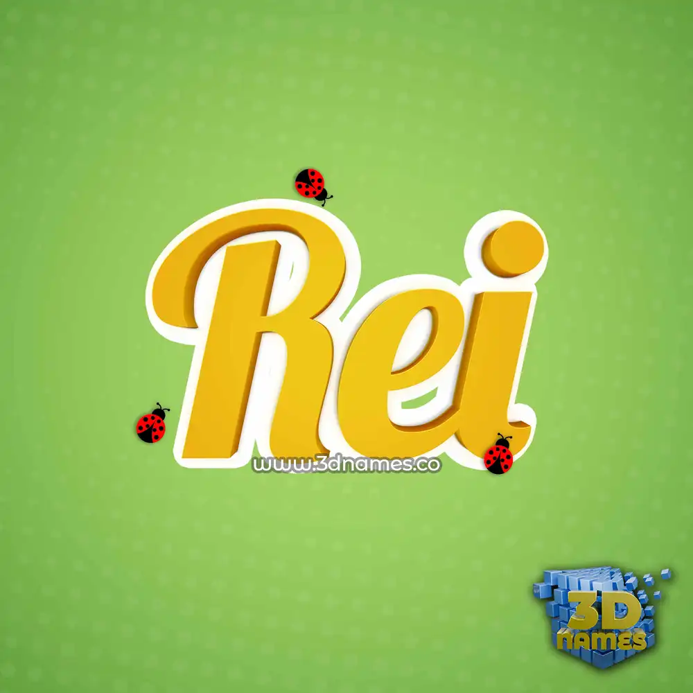rei in Ladybugs style - 3D name wallpaper