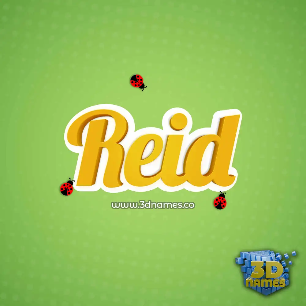 reid in Ladybugs style - 3D name wallpaper