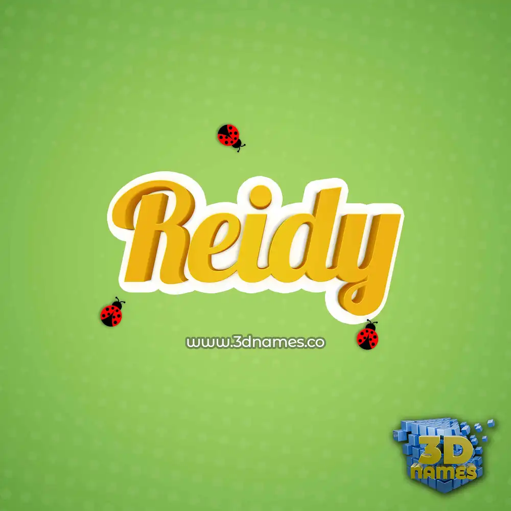 reidy in Ladybugs style - 3D name wallpaper