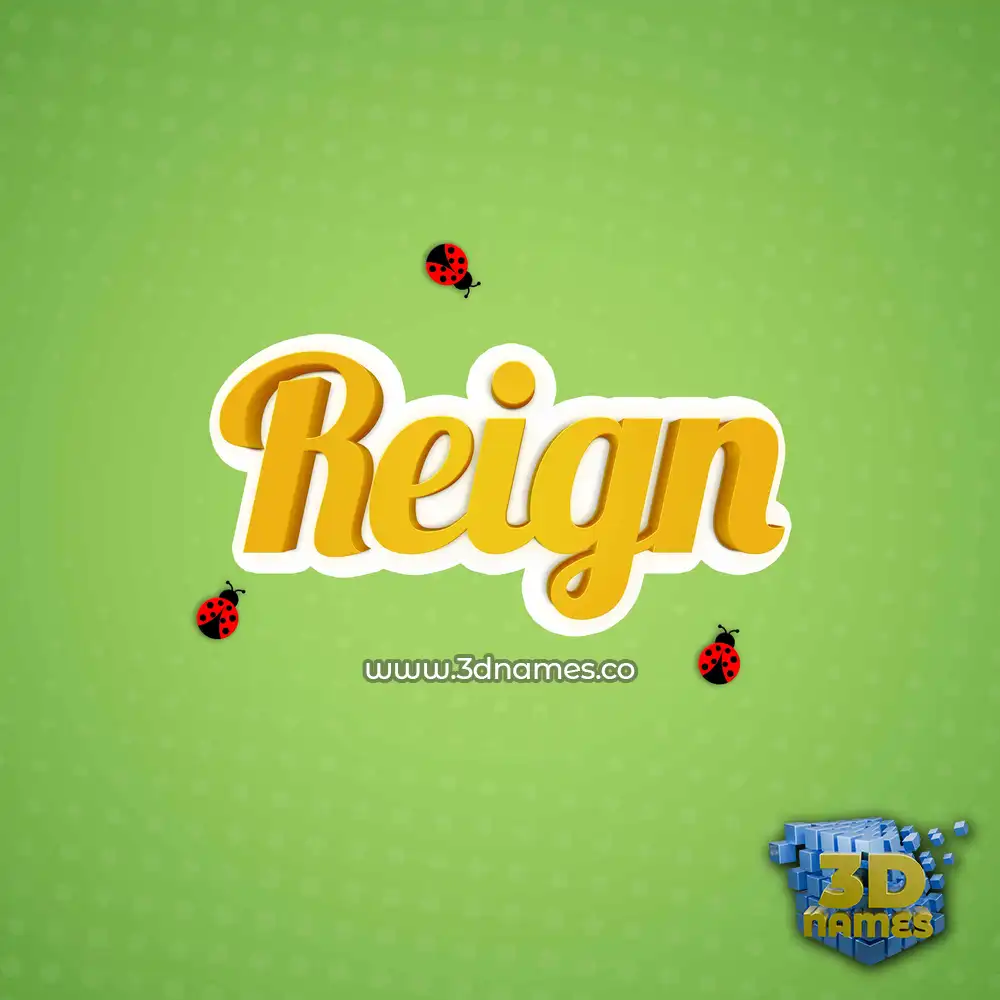 reign in Ladybugs style - 3D name wallpaper