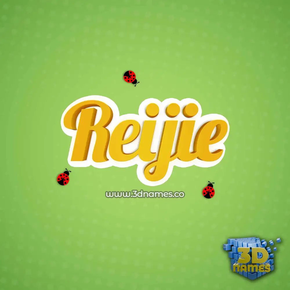 reijie in Ladybugs style - 3D name wallpaper