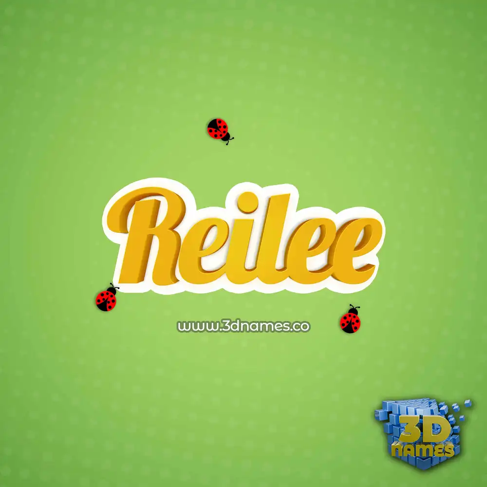 reilee in Ladybugs style - 3D name wallpaper