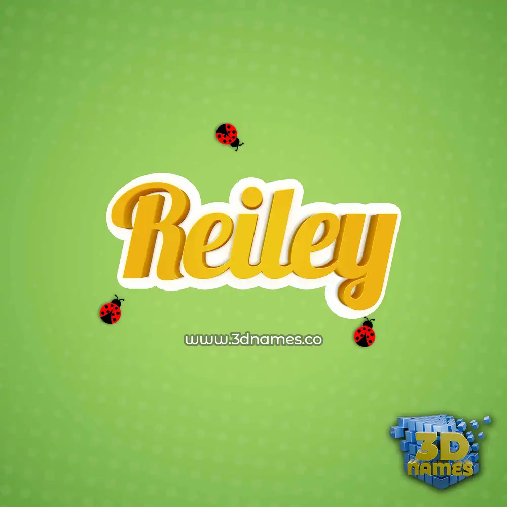 reiley in Ladybugs style - 3D name wallpaper