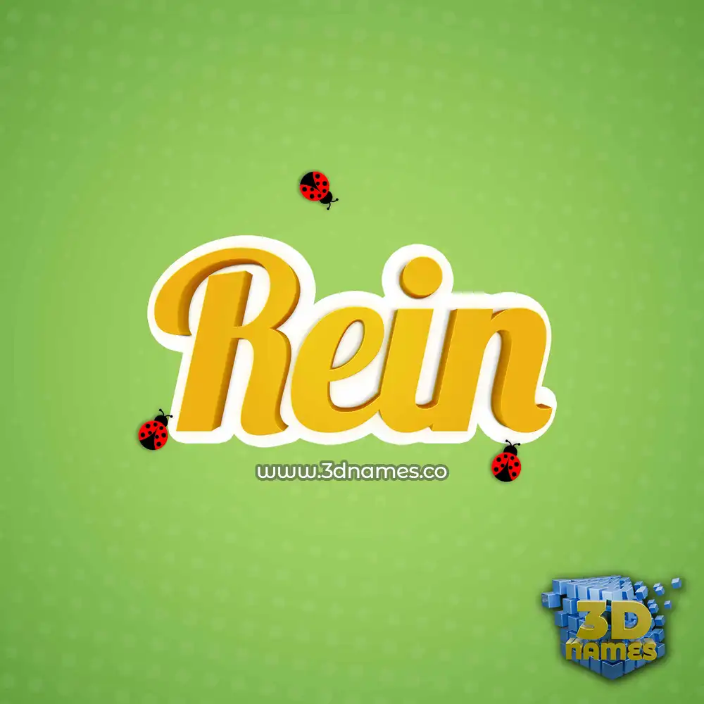rein in Ladybugs style - 3D name wallpaper