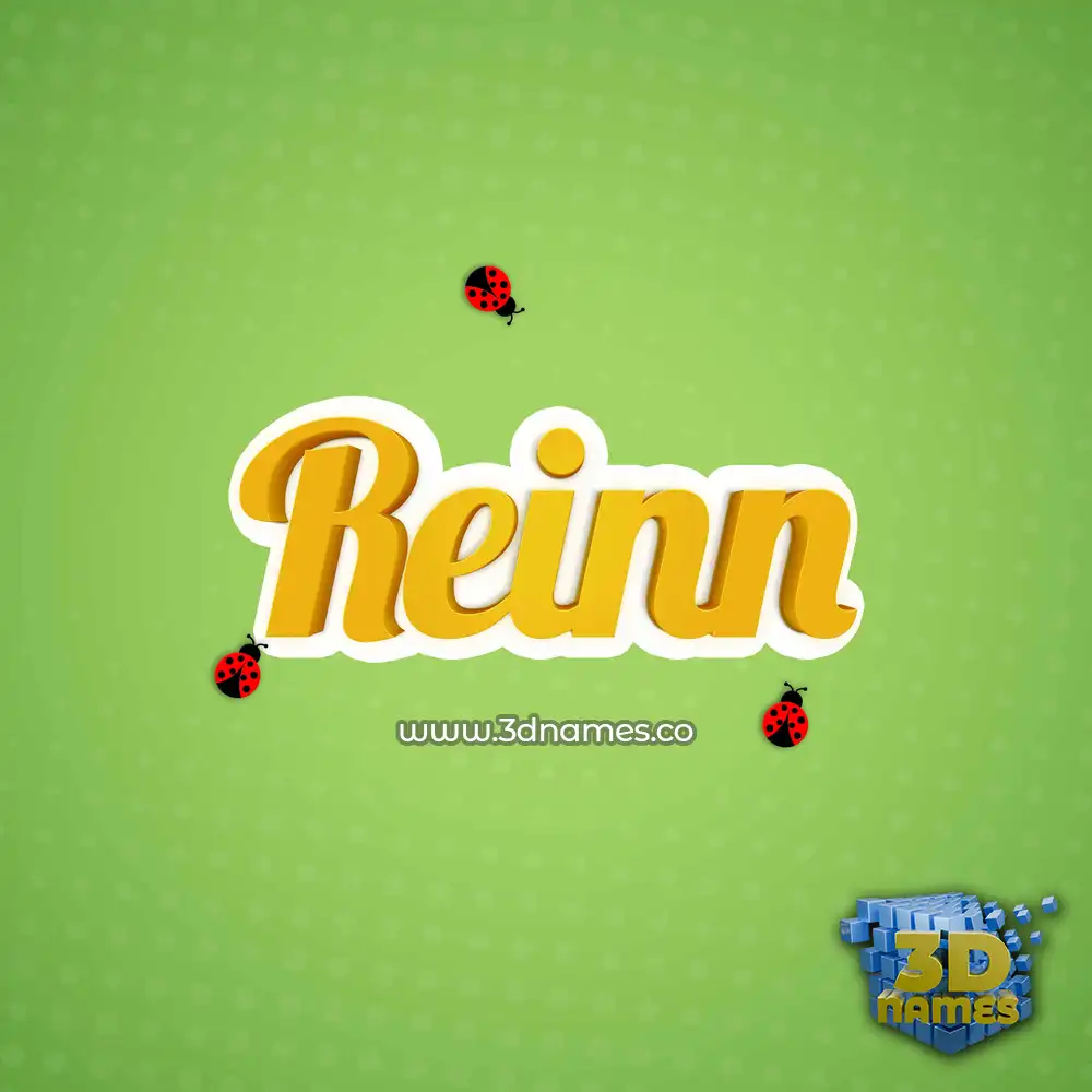 reinn in Ladybugs style - 3D name wallpaper
