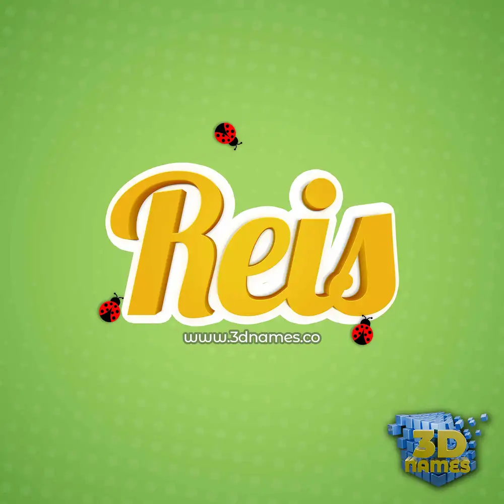 reis in Ladybugs style - 3D name wallpaper