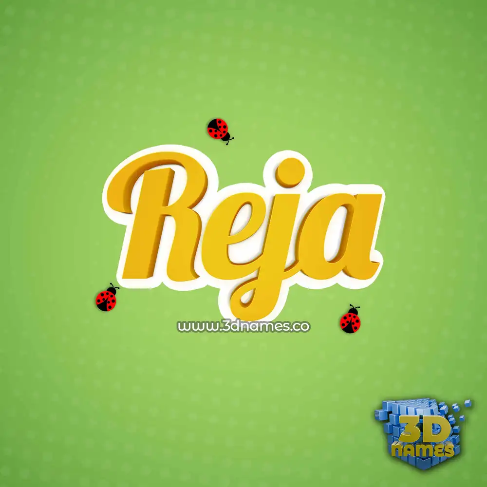reja in Ladybugs style - 3D name wallpaper