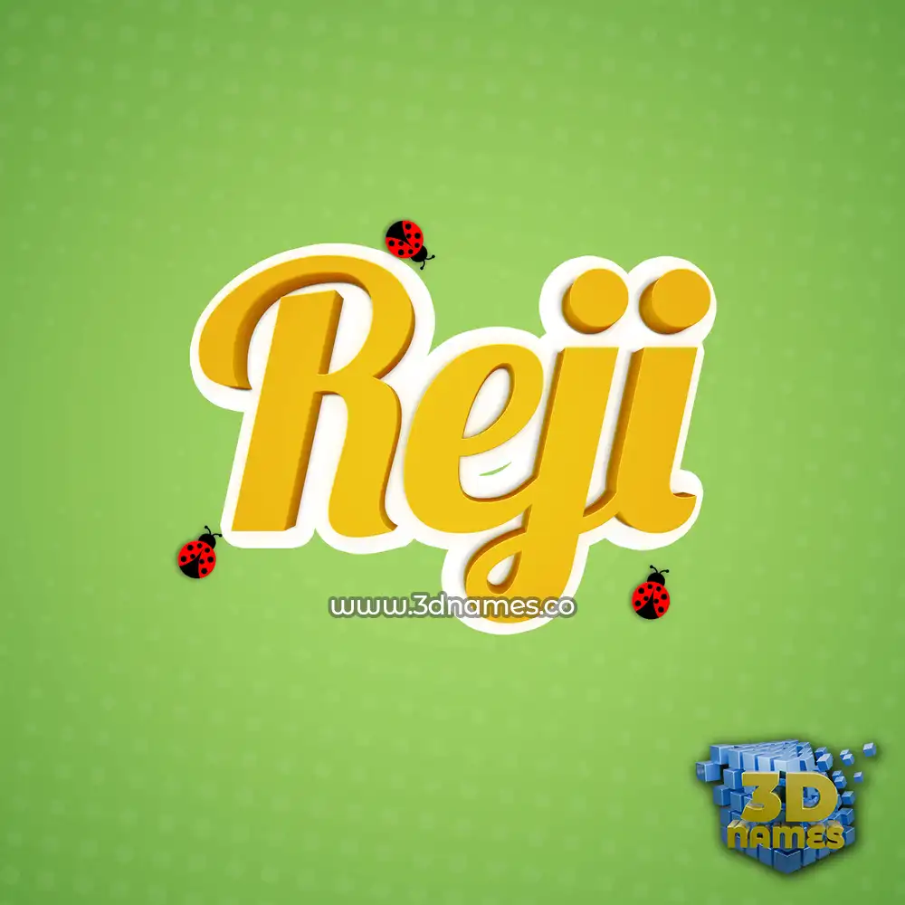 reji in Ladybugs style - 3D name wallpaper