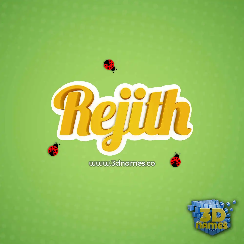 rejith in Ladybugs style - 3D name wallpaper