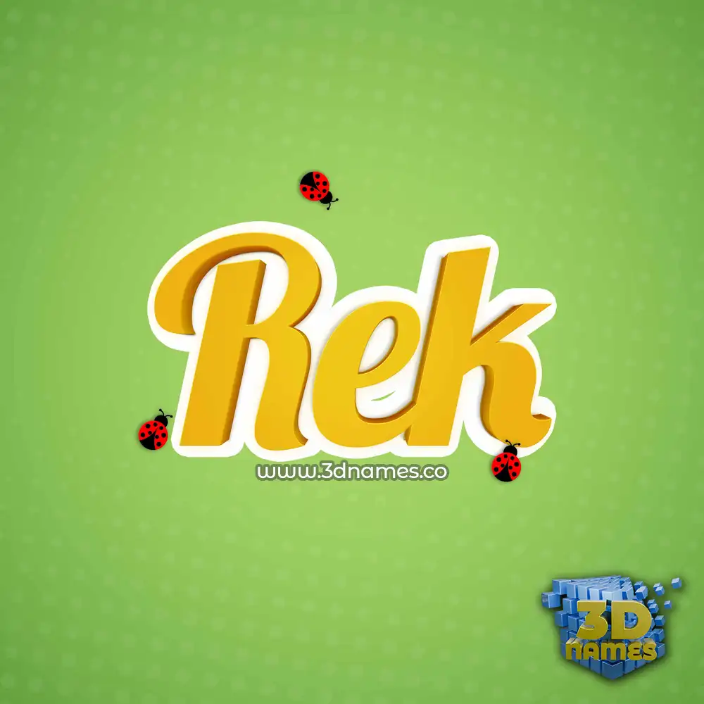 rek in Ladybugs style - 3D name wallpaper