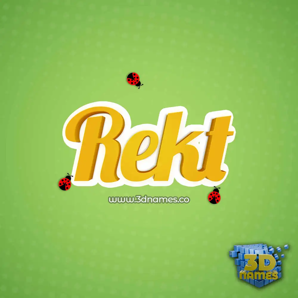 rekt in Ladybugs style - 3D name wallpaper