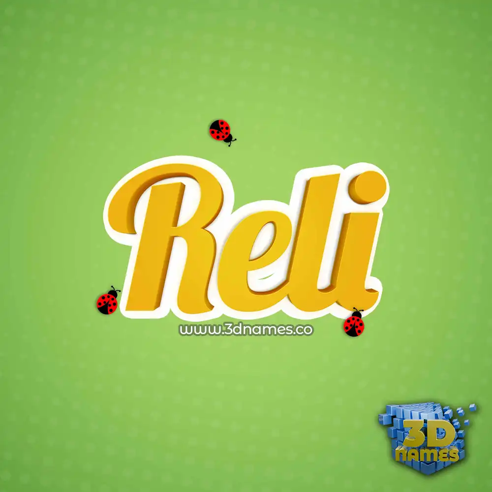 reli in Ladybugs style - 3D name wallpaper