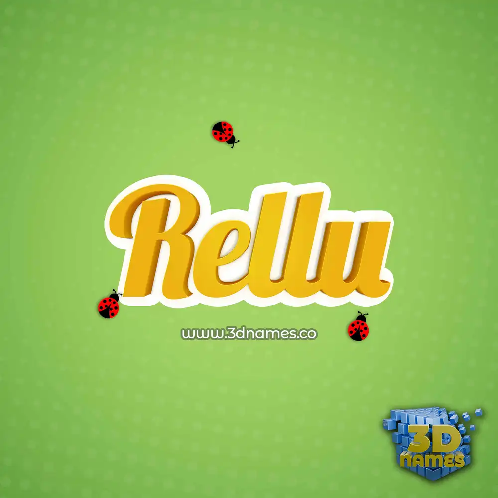 rellu in Ladybugs style - 3D name wallpaper