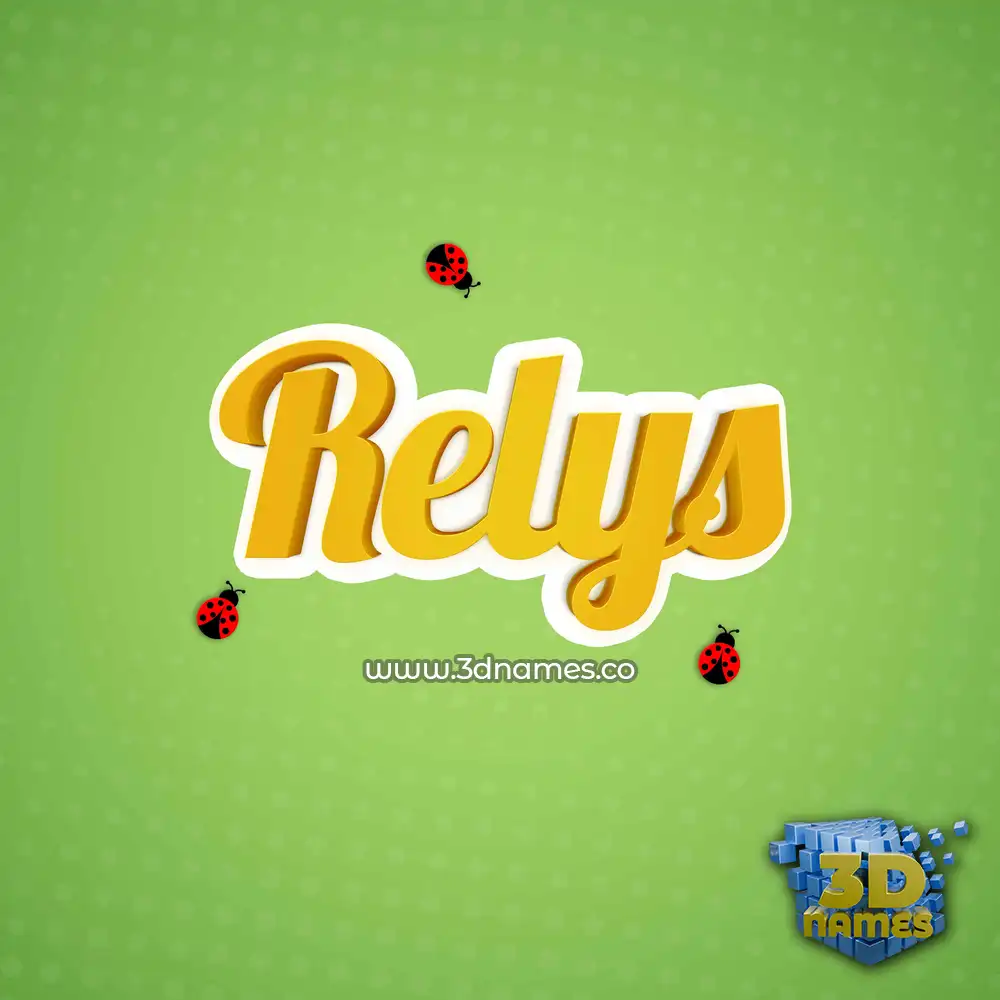 relys in Ladybugs style - 3D name wallpaper