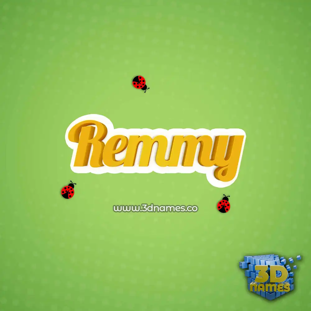 remmy in Ladybugs style - 3D name wallpaper