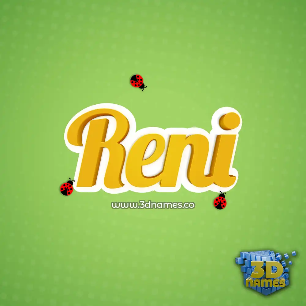 reni in Ladybugs style - 3D name wallpaper