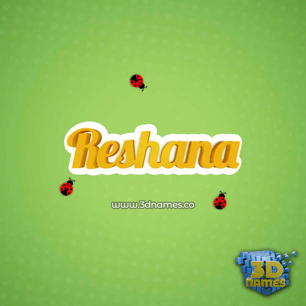 reshana in Ladybugs style - 3D name wallpaper
