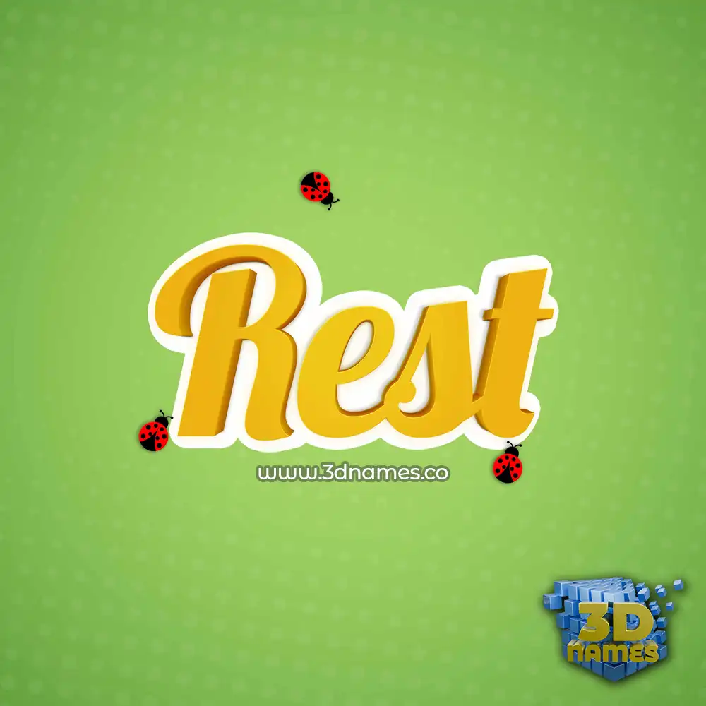 rest in Ladybugs style - 3D name wallpaper