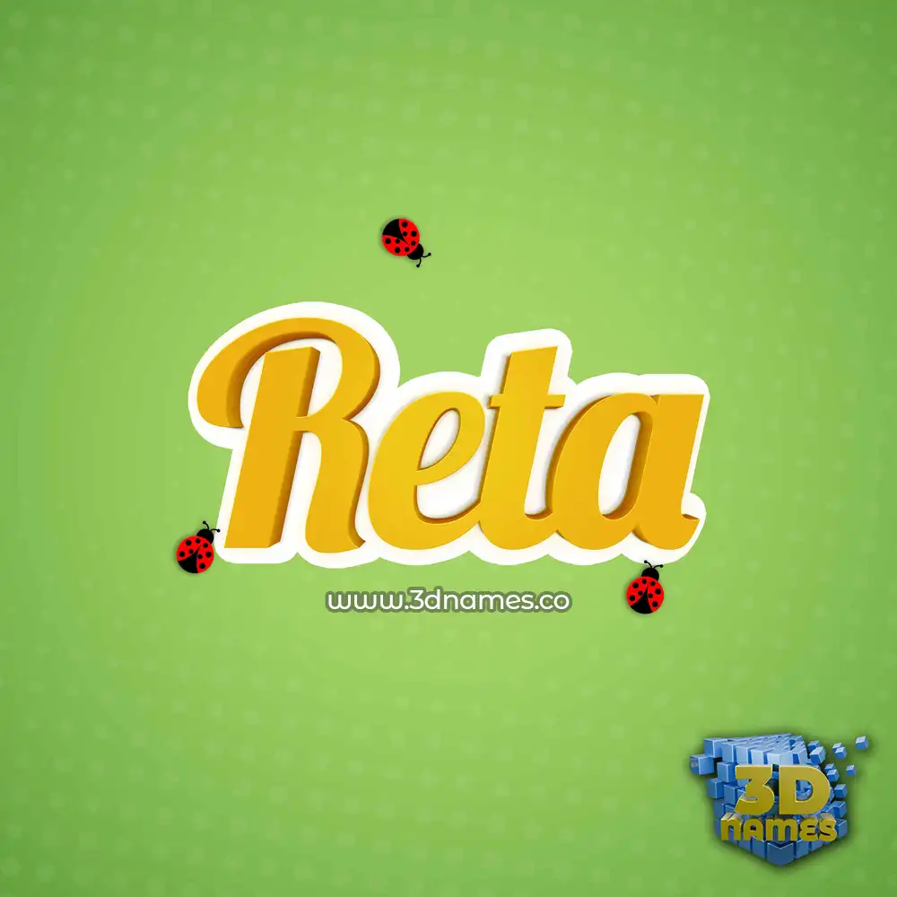 reta in Ladybugs style - 3D name wallpaper