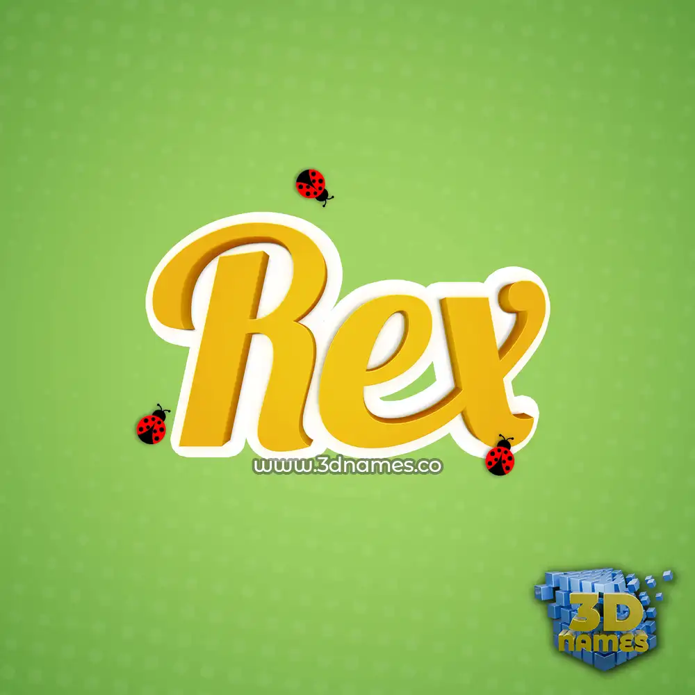 rex in Ladybugs style - 3D name wallpaper
