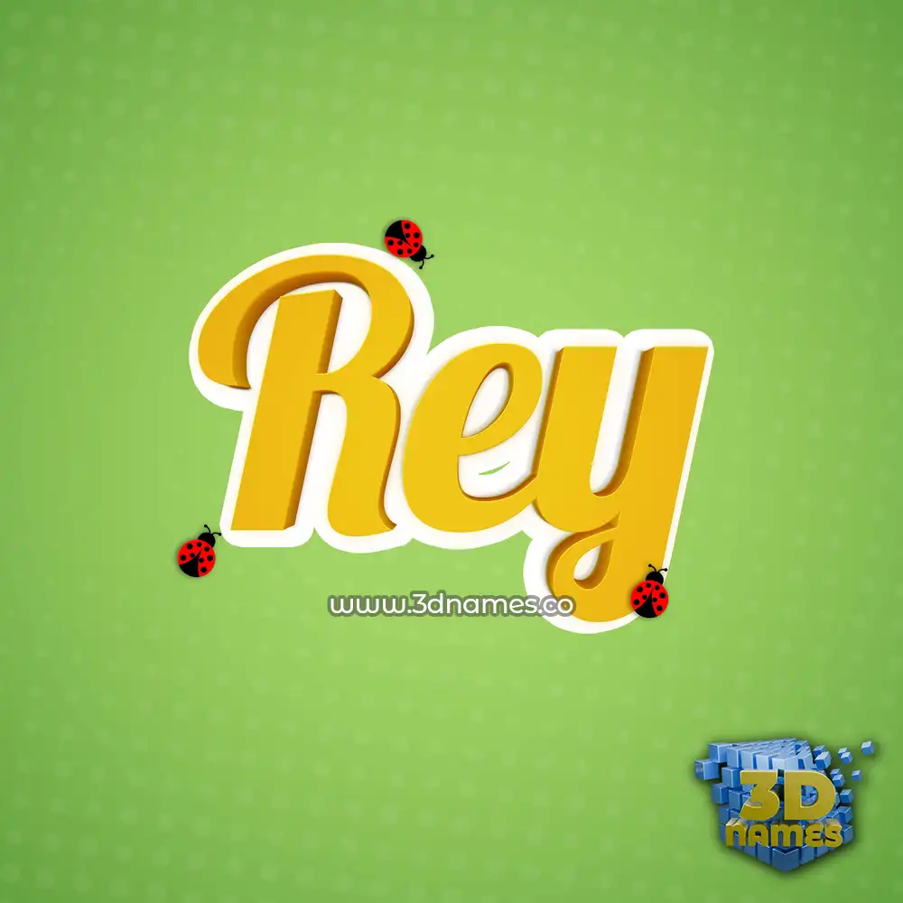 rey in Ladybugs style - 3D name wallpaper