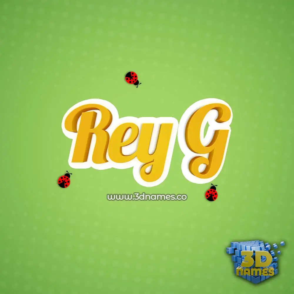rey g in Ladybugs style - 3D name wallpaper
