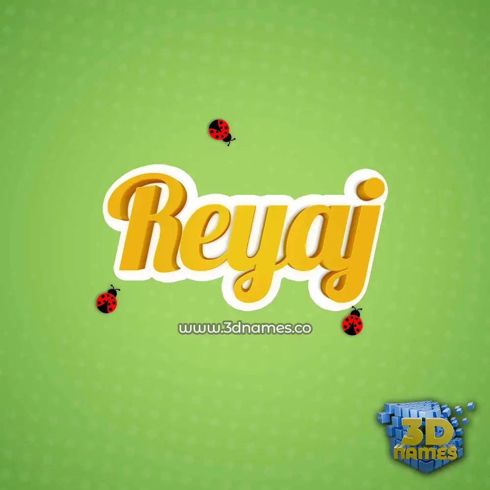 reyaj in Ladybugs style - 3D name wallpaper