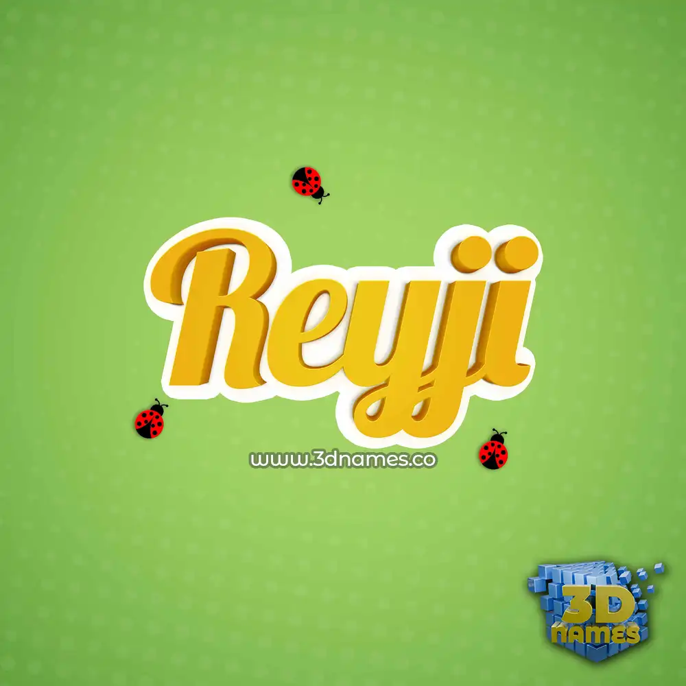 reyji in Ladybugs style - 3D name wallpaper