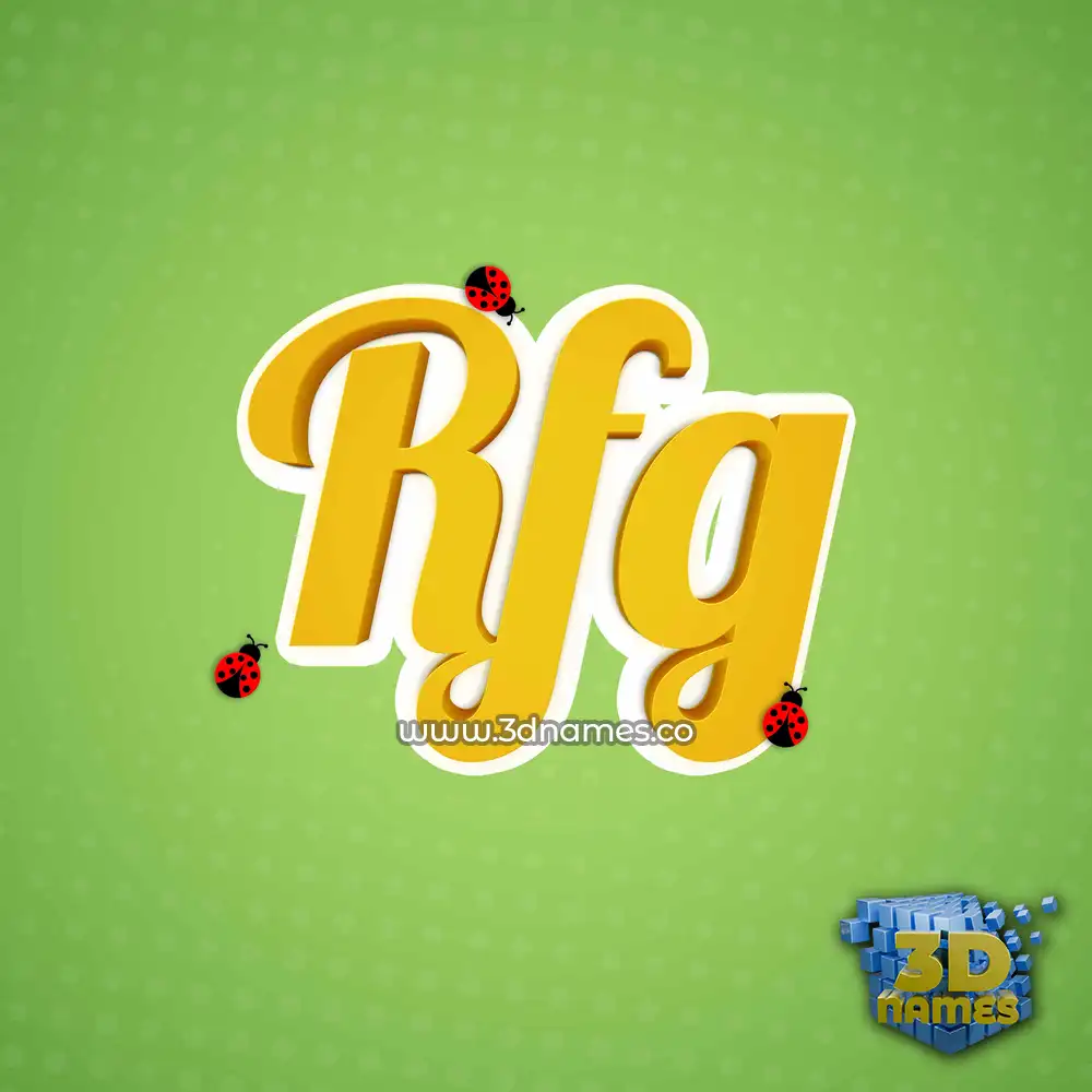rfg in Ladybugs style - 3D name wallpaper
